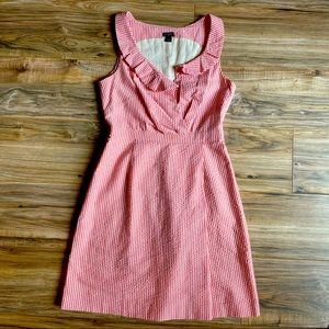 J. Crew Coral Sleeveless Seersucker Dress - Size 4